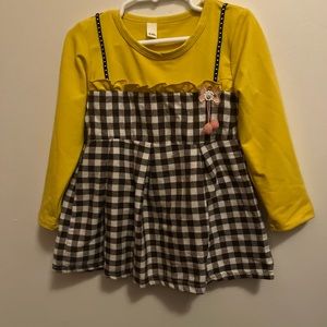 Toddler girl pink/ yellow dress